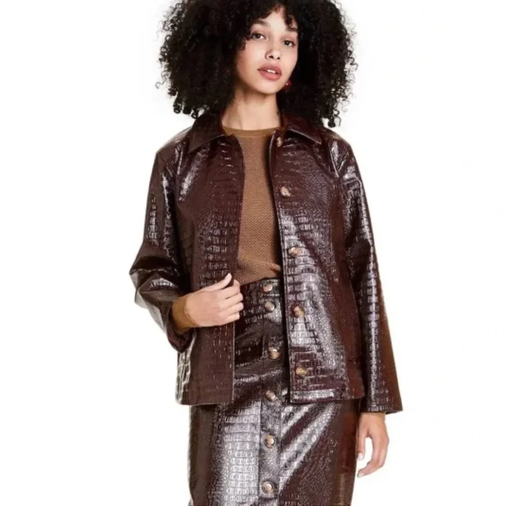 Rachel Comey Target Faux Leather Midi Skirt - Picture 5 of 16